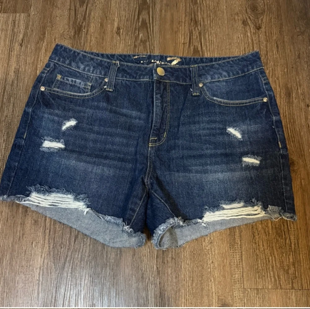 Denim Blue Women's Distressed Shorts